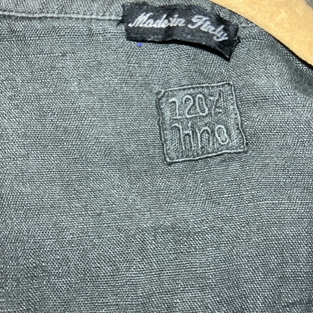 120% Lino Ruffle Button Down - Picture 2 of 3